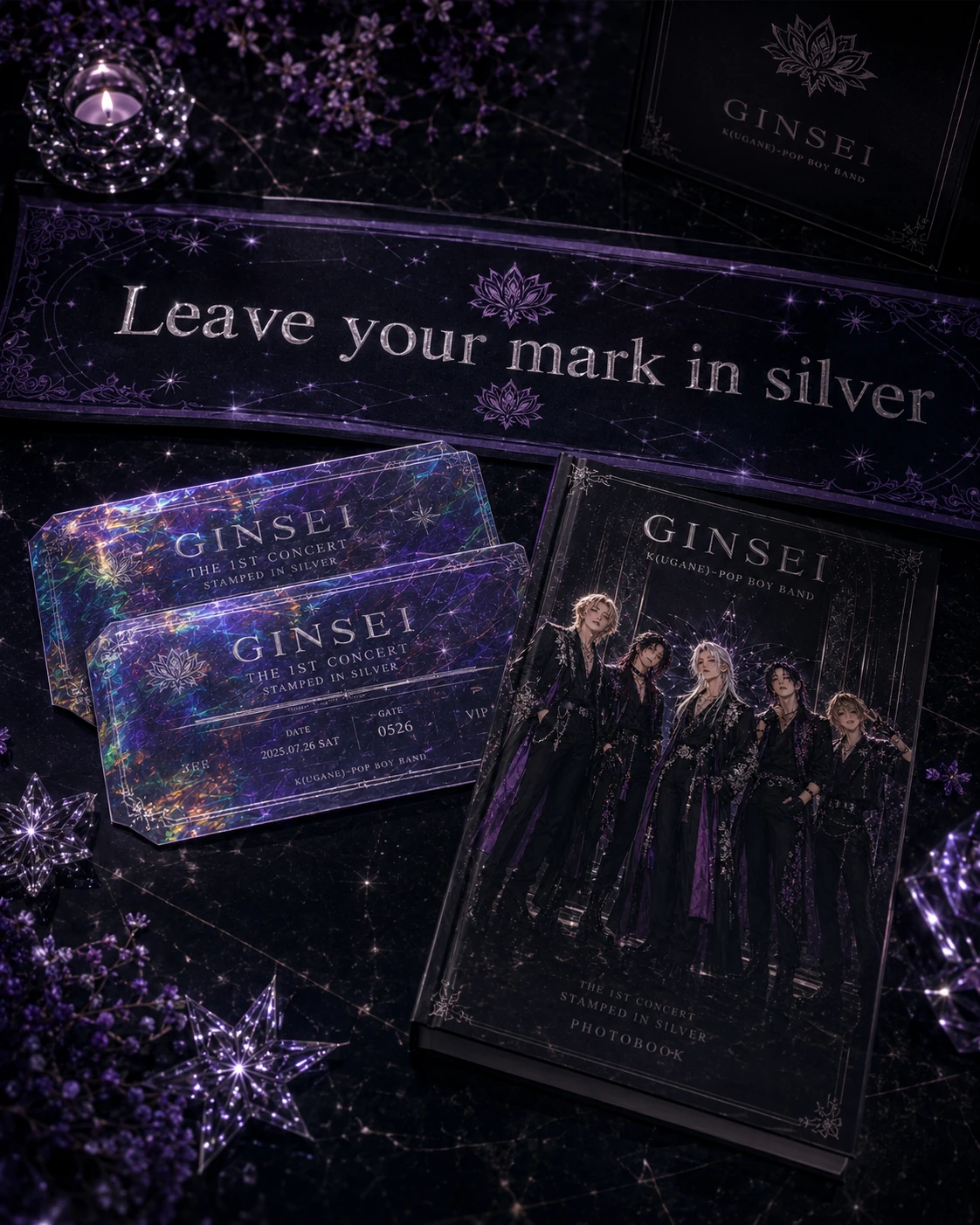 Ginsei-Fotokarten und Booklet