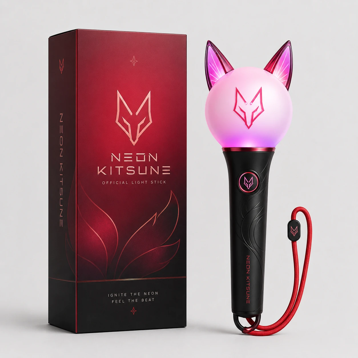 Neon Kitsune Official Lightstick mit Verpackung