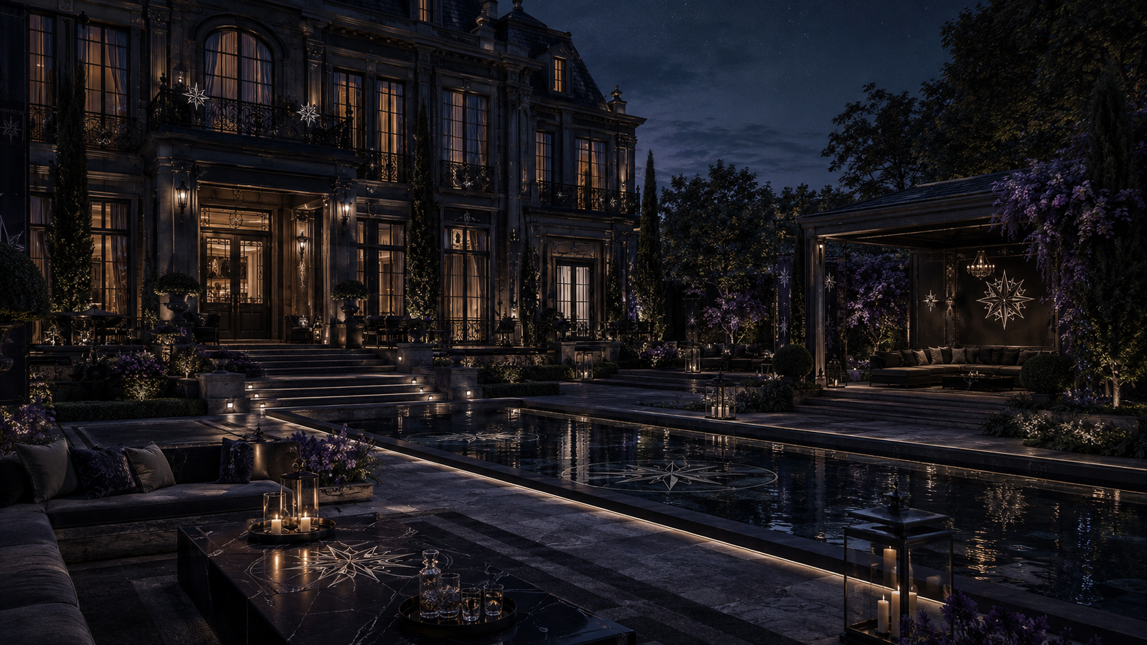 Garten, Pool und Terrasse des Sternenhofs